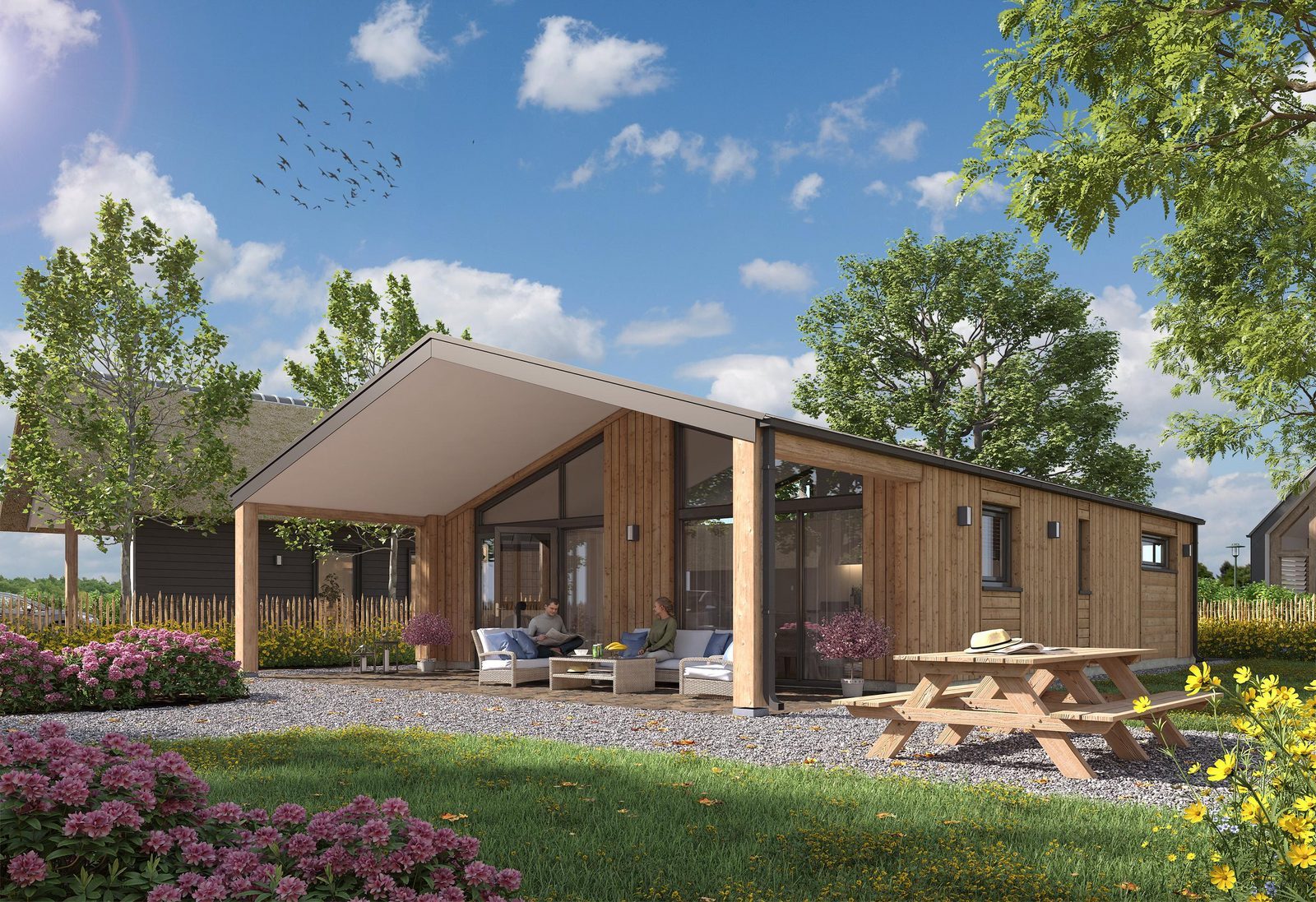 Modulebouw type Dommel met grote veranda